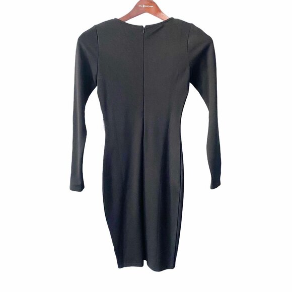 NWT Lulus Black Long Sleeve Cutout Dress Womens Small LBD Going Out Party Baddie - Picture 2 of 9